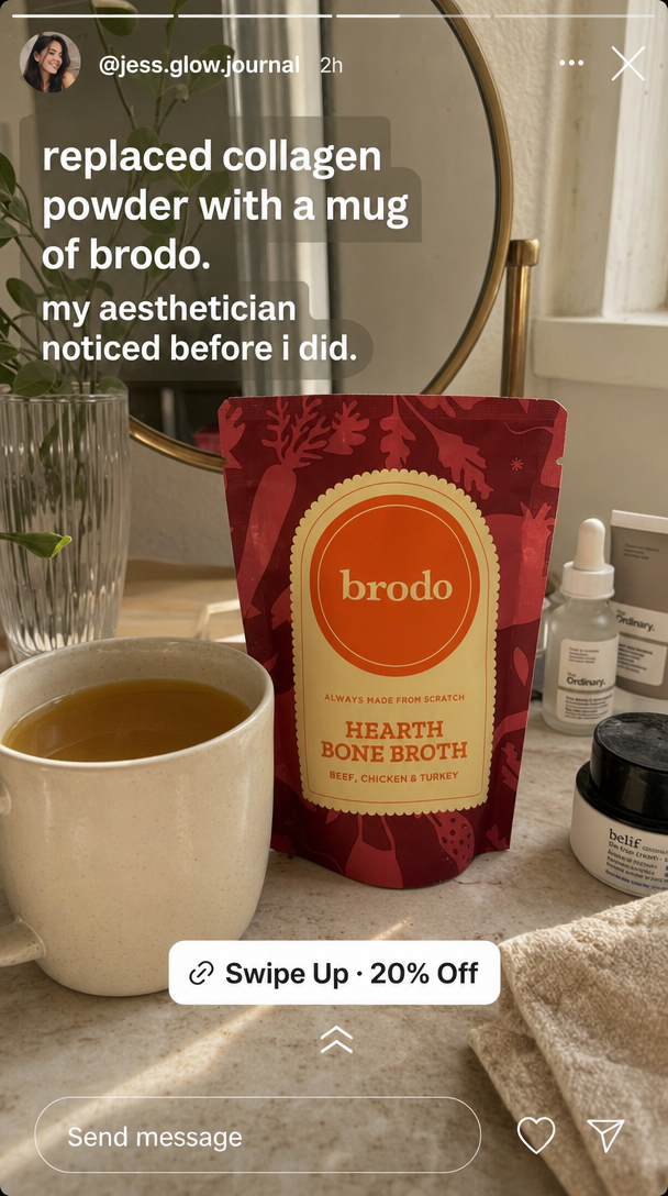 10. Replaced collagen powder with a mug of brodo.